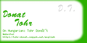 donat tohr business card